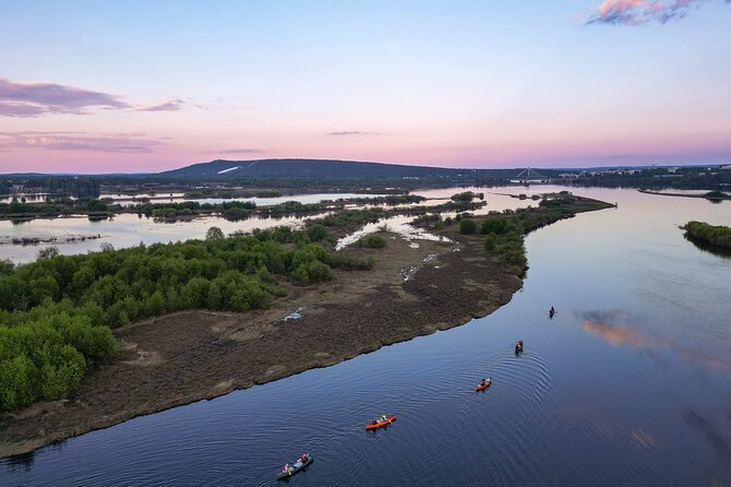 Canoe Tour under the Midnight Sun & Sunset from Rovaniemi - How the route feels: islands, calm bays, and sand beaches