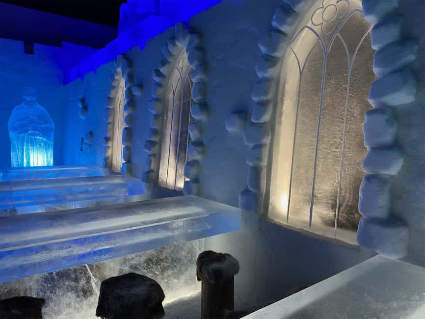 Entrance ticket to SnowExperience and Gemstone Exhibition - Ice sculptures, snowstructures, and the seawater detail