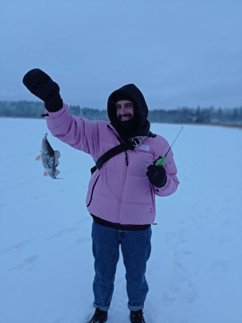 From Helsinki: Bodom Lake Ice Fishing with Food & Drinks - From Storyville to the frozen lake: a simple start in Helsinki
