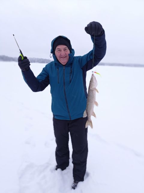 From Helsinki: Bodom Lake Ice Fishing with Food & Drinks - Drill, hole, pilkki: learning ice fishing the practical way