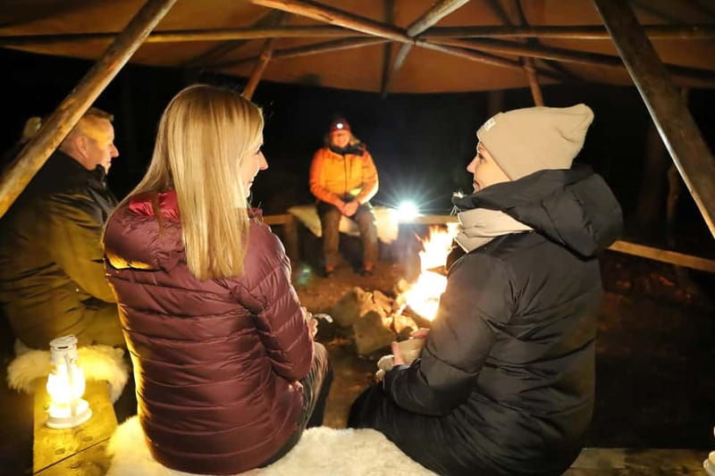 From Helsinki: Guided Forest Walk in the dark with campfire - The walk itself: headlamps, shoe spikes, and the right winter pace