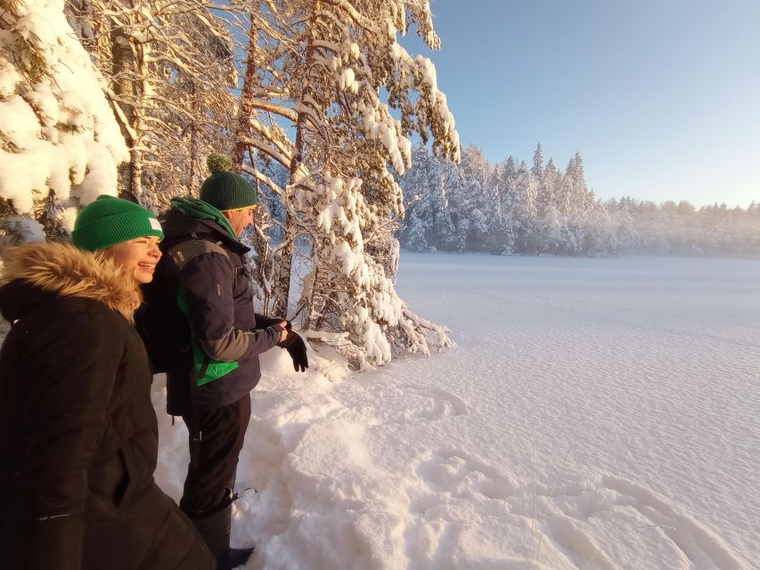 From Helsinki: Nuuksio National Park Hiking Tour with Food - Nuuksio Taiga Hiking: Snowshoes, Frozen Lakes, and Track Spotting