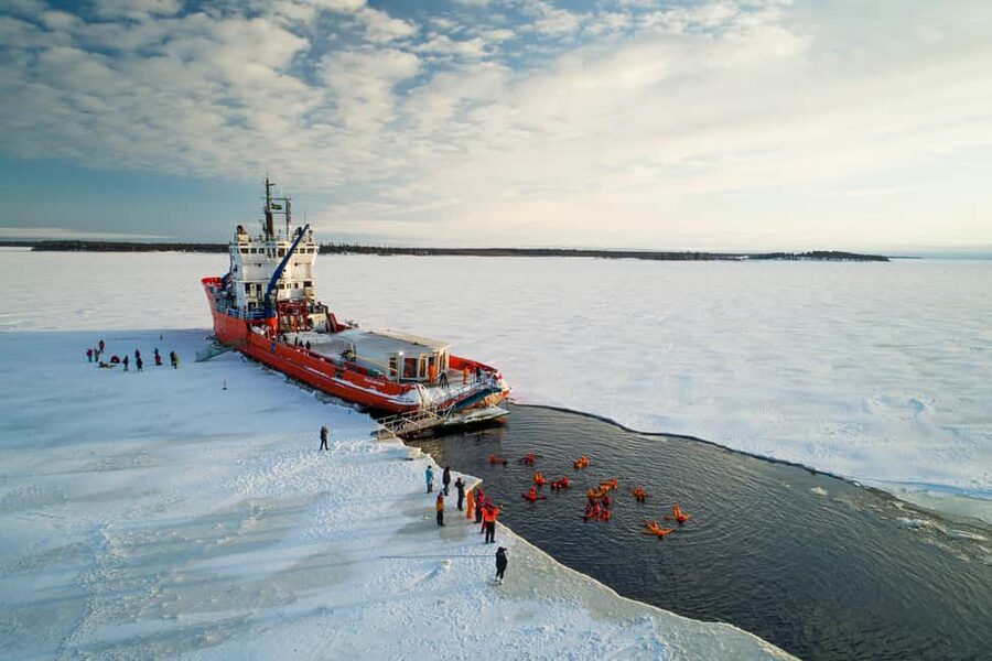 From Kemi: Icebreaker Cruise, Ice Floating & Transfer - Walking on Frozen Sea Ice: What You Should Plan for
