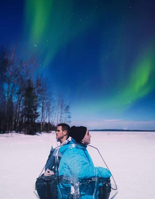 From Rovaniemi: Searching Aurora with Snowmobile - Dressing for Arctic Cold: Thermal Overalls and Helmets Actually Help