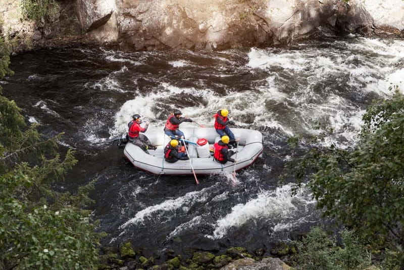 From Ruka: River rafting fun for families - Seven rapids: practice water first, finale at Harjakoski