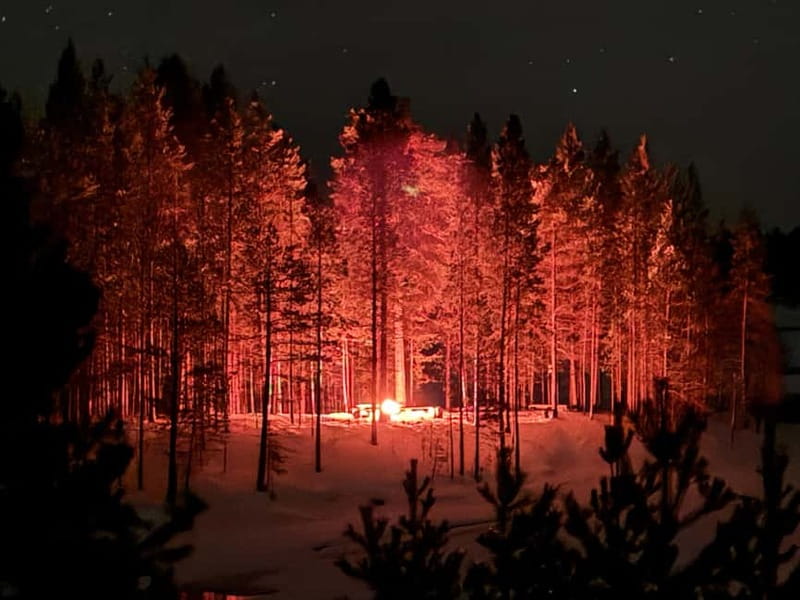 From Saariselkä/Inari: Aurora Hunting Tour, campfire&snacks - Small Group Comfort and Silent Multivan Hybrid Transport
