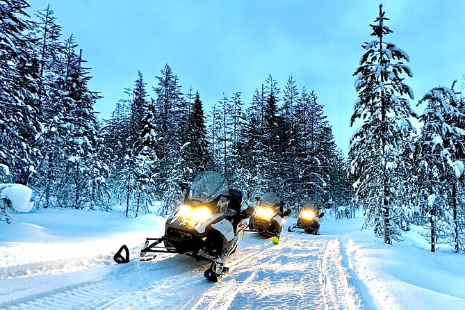 Full Day Activity with Snowmobiles in Rovaniemi - Ice fishing and snowshoeing at a secluded winter spot