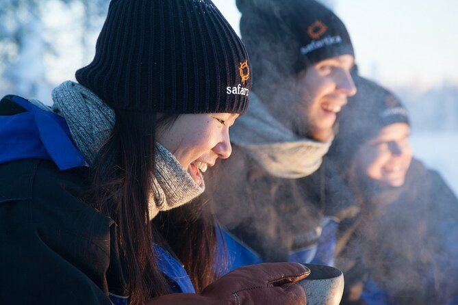 Full Day Adventure with Snowmobiles in Saariselkä - The mid-journey lunch break in the Lapland wilderness