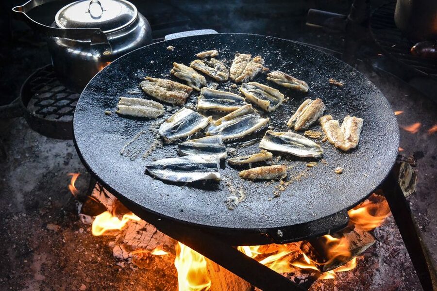 Helsinki: Arctic Ice Experience with Lunch - Warm Up at Campfire Lunch, With Salmon Soup Energy