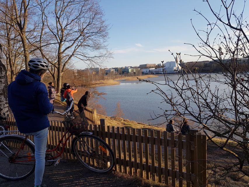 Helsinki: Bike or E-Bike Tour, BBQ, Sauna, Parks, and Forest - View point stop and the quiet pedal toward the sauna