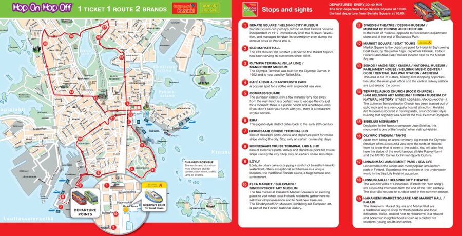Helsinki: City Sightseeing Hop-On Hop-Off Bus Tour - How the bus schedule works (and how to use it like a pro)