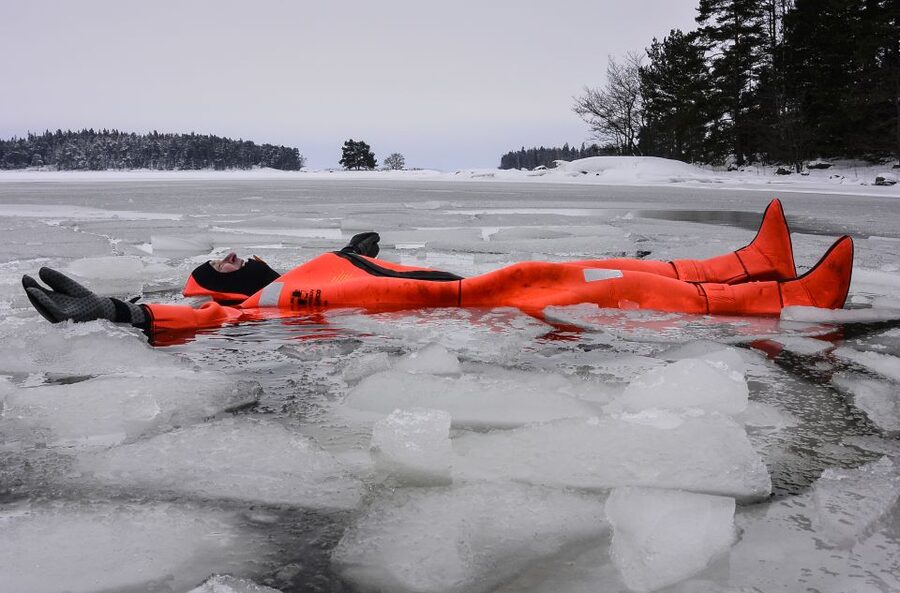 Helsinki: Floating Experience in a Survival Suit - Floating in Helsinki, But With Real Cold-Water Safety in Mind