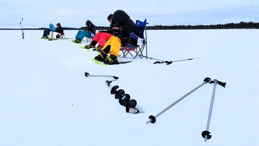 Ice Fishing Adventure in Levi with Salmon Soup - Ice Fishing at Rautusjärvi, about 10 km from Levi