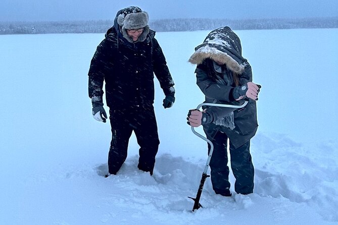 Ice Fishing with Snowmobiles - Getting Started in Rovaniemi: Meeting at Pekankatu 3 and Timing at 11:00