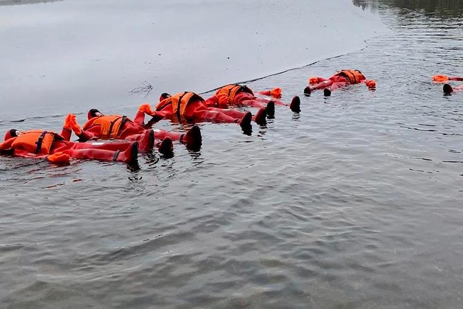 Ice-Floating Experience in Savonlinna - Meeting at Riihisaari and Getting Into the MAS II Rescue Suit