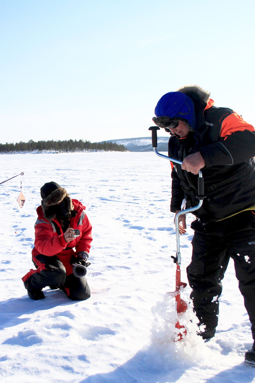 Ivalo: Ice Fishing Tour to Lake Inari, Reindeers & Lunch - Ice Fishing on the Ice: Your Rod, Your Bait, and Real Guide Coaching
