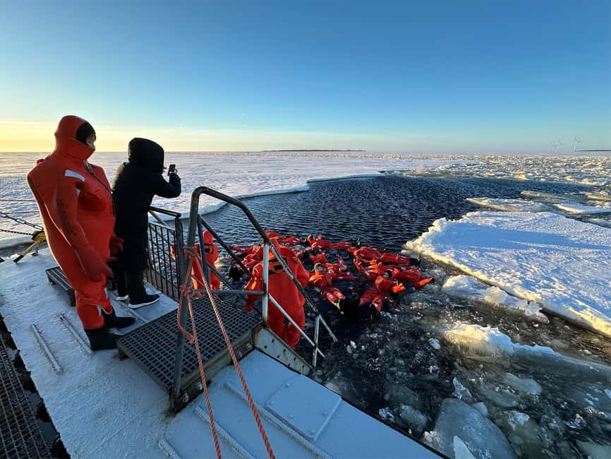 Kemi: Icebreaker Arktis Cruise with Ice Floating - Ice Floating in Bothnian Bay: The Suit Moment That Makes It Worth It