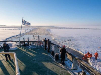 Icebreaker Sampo Cruise with Ice Floating