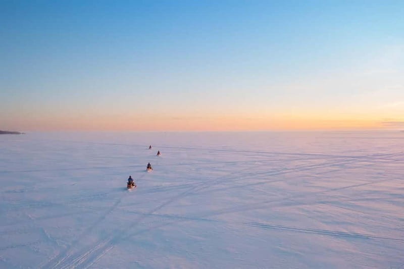 Kemi-Tornio: Sunrise snowmobile safari - The Ride Starts: What It Feels Like Crossing the Frozen Bothnian Bay