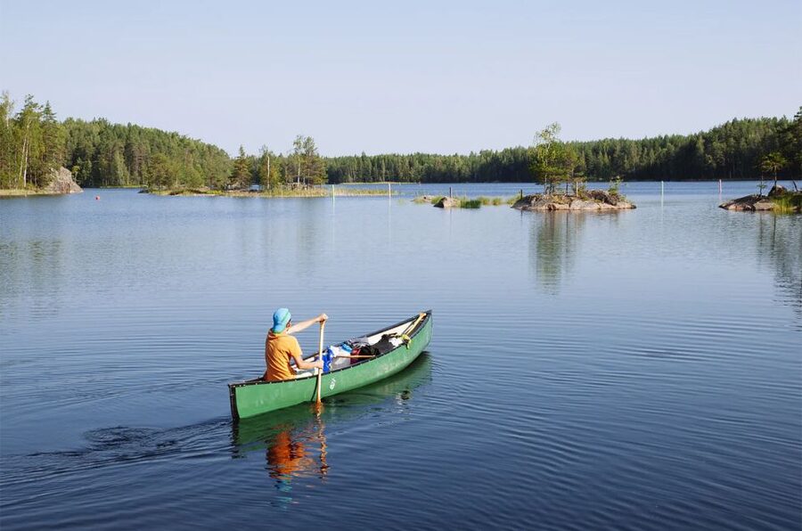 Lapland: Canoeing Trip with Reindeer and Husky Farm Tour - Husky farm meet-and-greet, with a carriage ride only when the weather cooperates