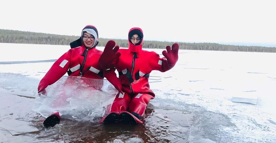 Lapland: Ice Fishing, Floating & BBQ Snow Adventure - First steps in Lapland’s arctic forest: your guide, your gear, your pace