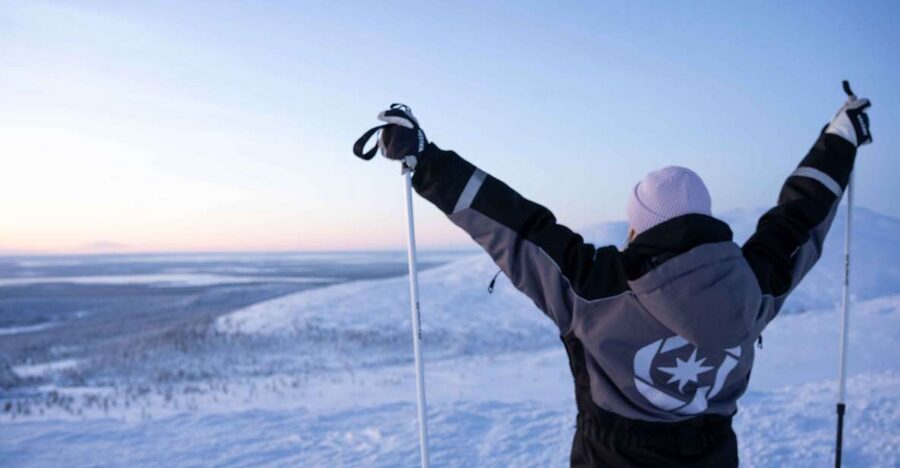Levi: Backcountry Skiing Adventure - The “secret stop” phase: skiing, then fire BBQ, then real photo time