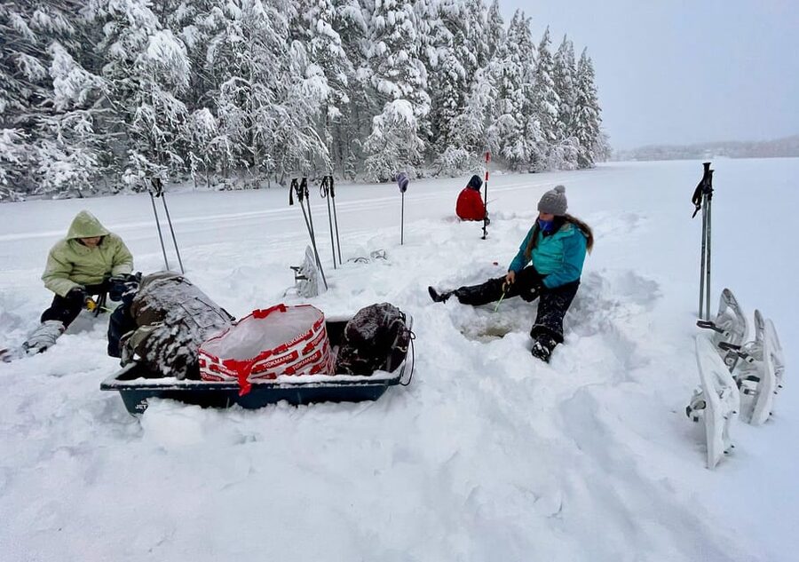 Levi: Ice Fishing Trip in a small group - Ice Fishing on Levi’s Frozen Lake, in Real Life Terms
