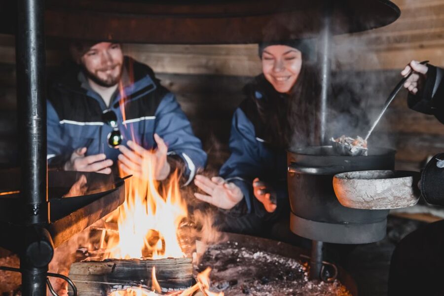 Levi: Snowmobile Safari with Ice Fishing and Outdoor Lunch - A Levi Lapland half-day that actually feels outdoors