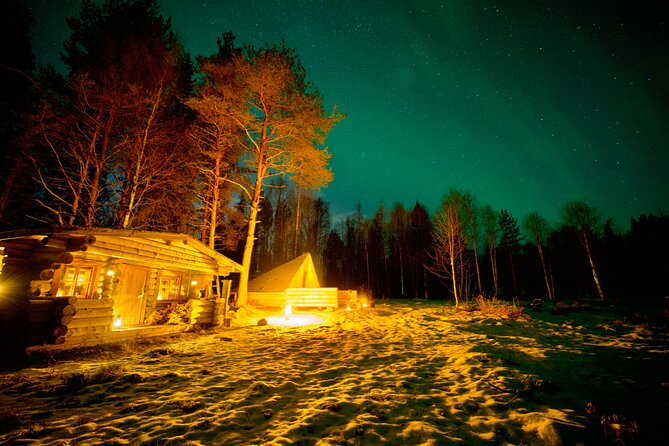 Northern Lights Tour in Atmospheric Cottage - Inside the 100-year-old log house: warm up, then watch