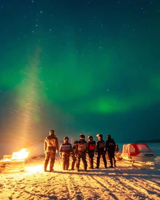 Northern Lights Tour Sleigh Ride - Getting out there: the private winter forest by snowmobile