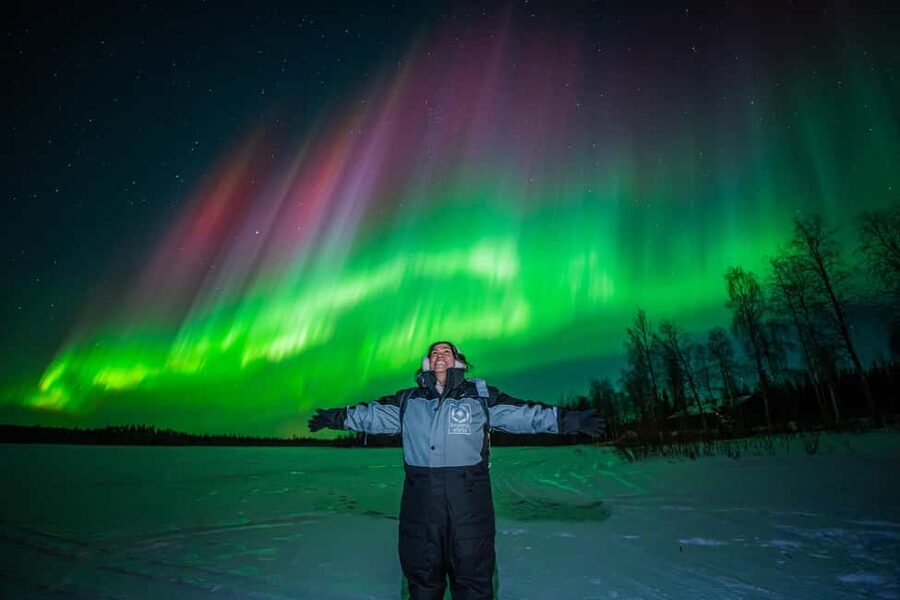 Rovaniemi: Best & Original Aurora Experience with Pro Photos - Second secret stop, break time, and camp activities in the Arctic night