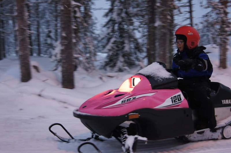 Rovaniemi: Family Snowmobile Safari - The first hour on snow: adult-guided safari time
