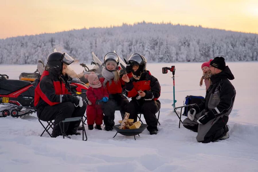 Rovaniemi: Ice Fishing and Snowmobile Tour with Snacks - Key highlights you’ll care about