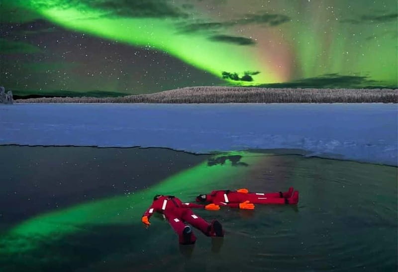 Rovaniemi: Ice Floating in Forest Lake with Aurora Borealis - What happens during the 2.5 hours: from office to forest lake