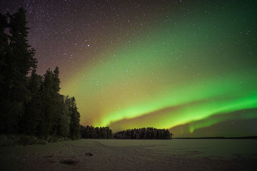 Rovaniemi: Night Sky lappish Barbecue - Entering the night sky glow in Rovaniemi