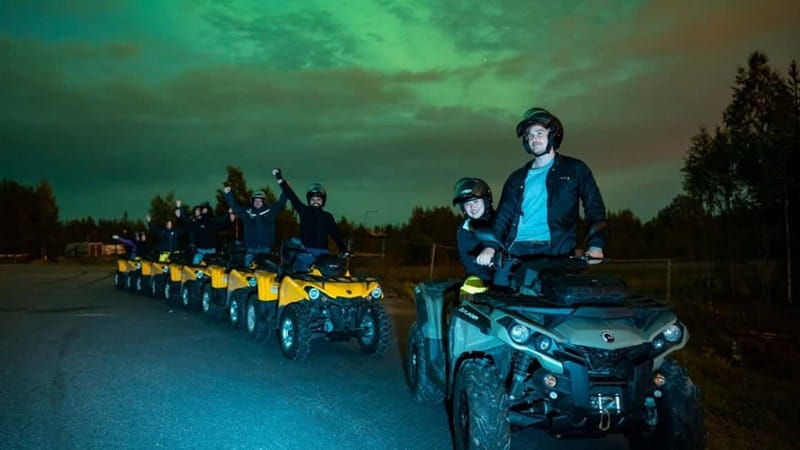 Rovaniemi: Northern Lights Quad Bike Tour - Riding ATVs in the Arctic forest, what it feels like