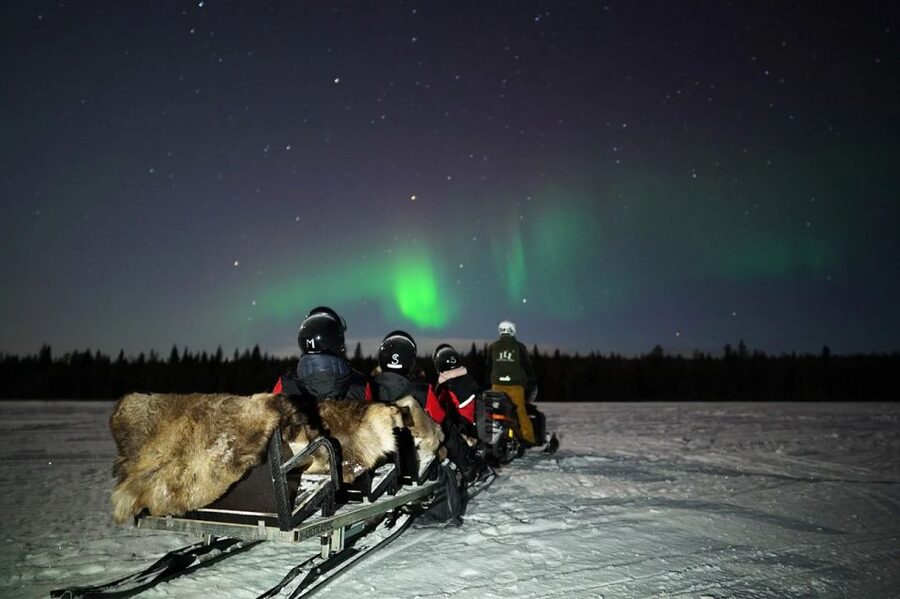 Rovaniemi: Northern Lights Sleigh Ride - The frozen lake stop: where the aurora story becomes part of the evening