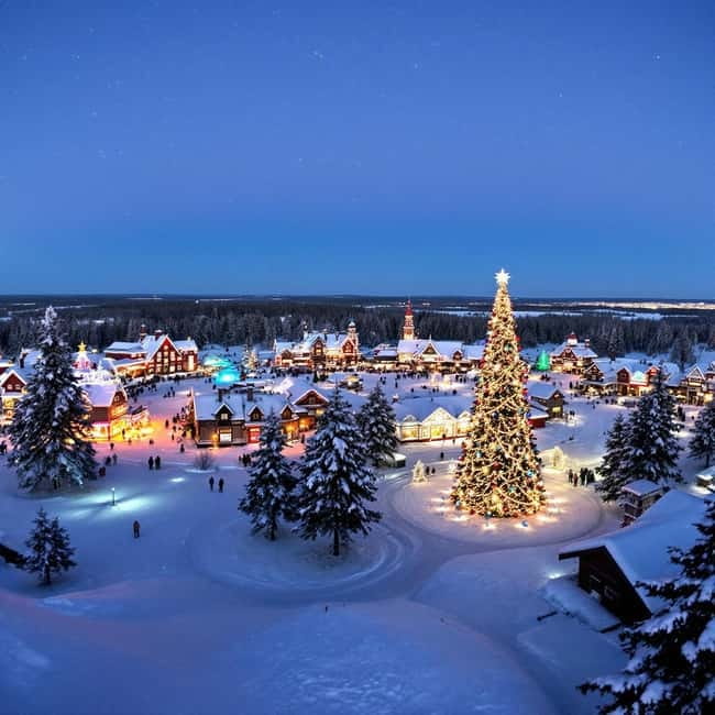 Rovaniemi:Santa Claus Village Guided Tour with Santa's gift - North Pole Post Office letters, a keepsake with real stamps