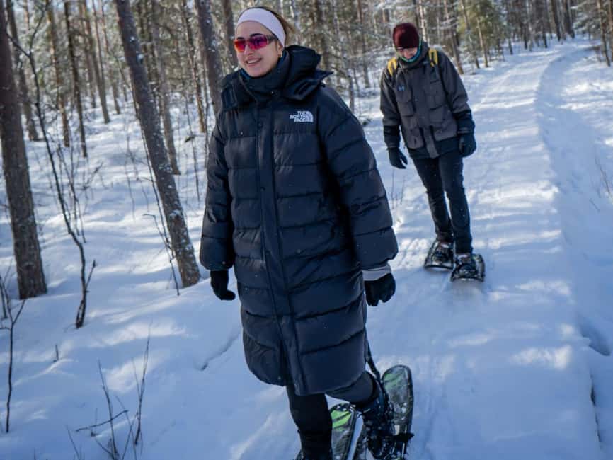 Rovaniemi: Small-Group Snowshoe Tour at Vikaköngäs & BBQ - Guide energy: safety, stories, and photo help with names like James and Bruno