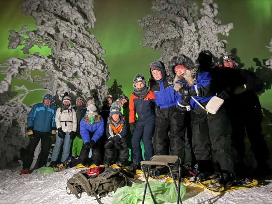 Ruka: Evening snowshoe hike - Northern Lights hunting gets better when you hike into the dark