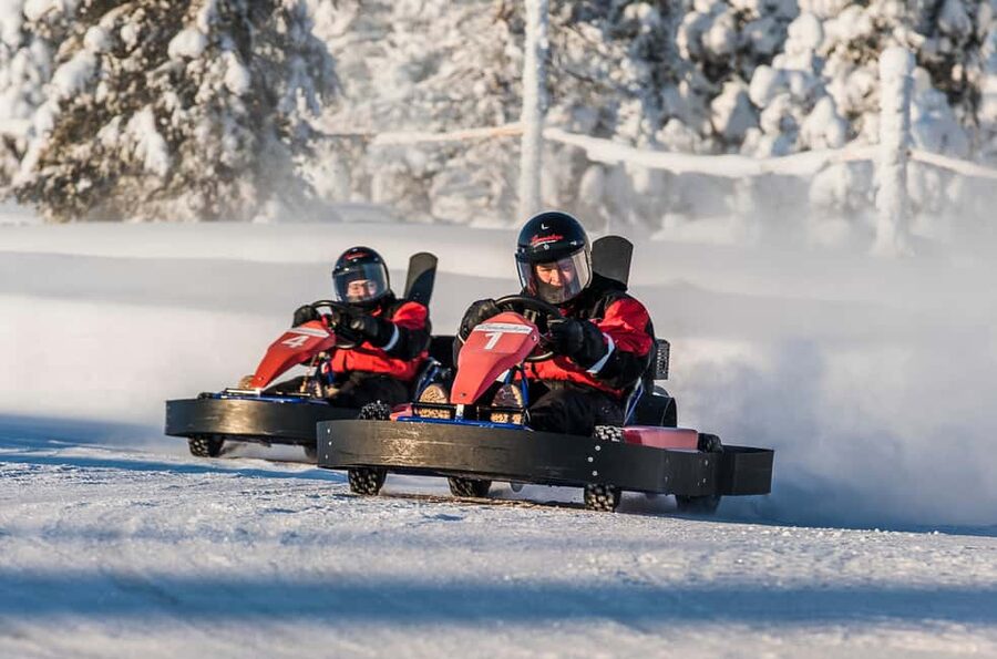 Ruka: Ice Karting Race - Meeting at Lammintupa and getting ready without overthinking it