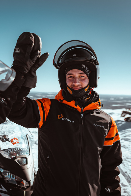 Saariselkä: Snowmobile Ride with Hot Drinks - Riding through hills and forest: how the route delivers Arctic views