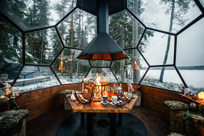 Santa Village Tour+Lapland Cuisine In Glass Igloo+Snow Scooters - Lapland Cuisine in a Glass Igloo, Plus a Fireplace Lunch Reset