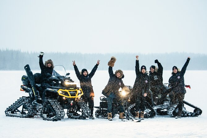 Santa Village Tour+Lapland Cuisine In Glass Igloo+Snow Scooters - Snow Scooters on a Frozen Lake: The Fun Part (and the Real Weather Check)