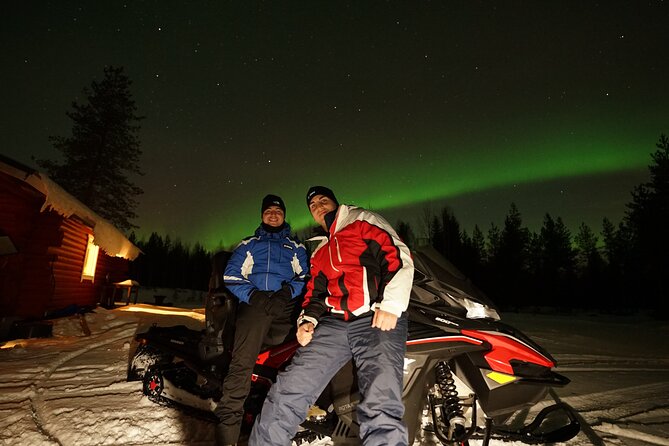Snowmobile drive experience - The Cabin Finish: Hot Drinks, Grilled Sausages, and Sometimes Salmon