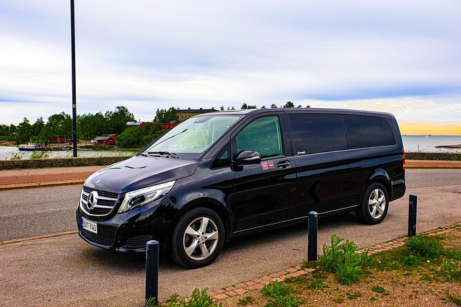VIP Airport Transfer by new cars in Helsinki - Inside the Mercedes: V-Class Seats, E-Class Options, Wi-Fi and Water