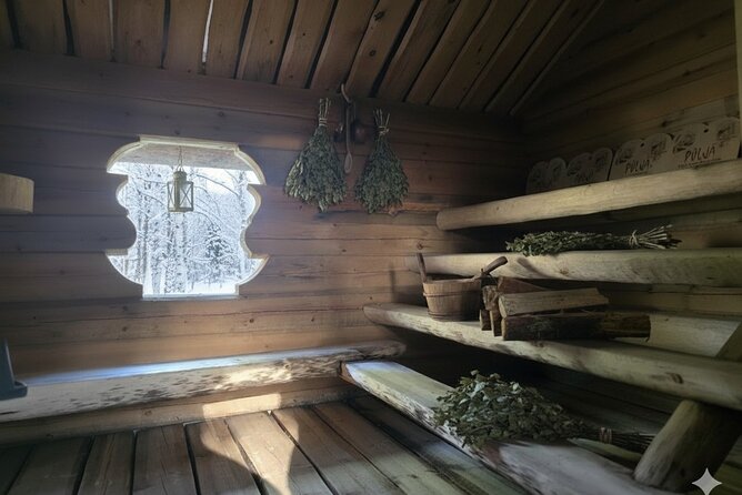 VIP SERVICE Traditional Finnish Log Sauna and Food Experience - Oikarainen Wooden Sauna, 4 Hours of Heat, Steam, and Cold-Water Choice