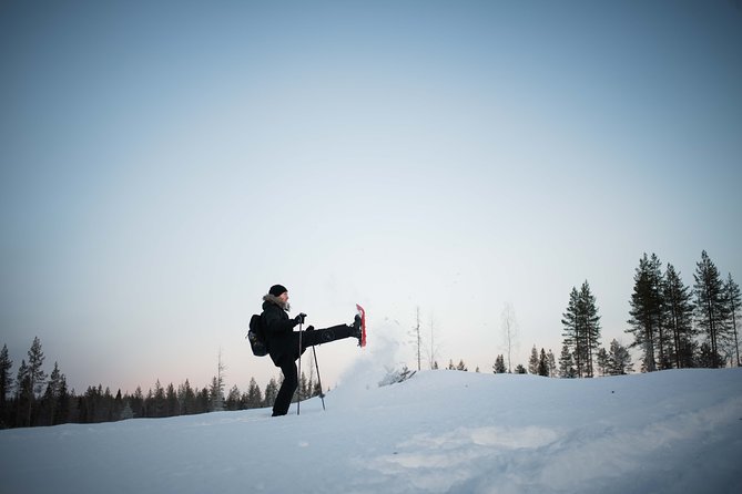 Wilderness snowshoe adventure - The Wooden Shelter Break: Campfire Snacks and Warm Light